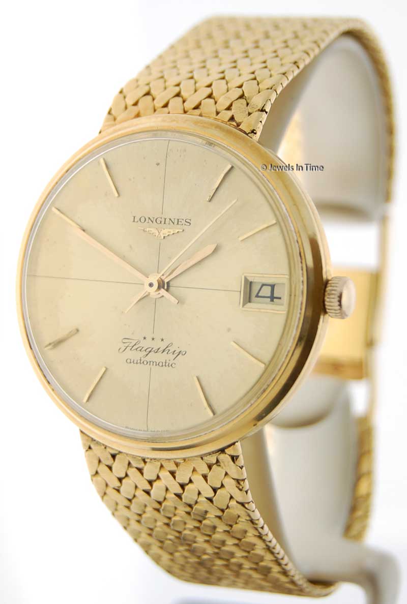 Longines Flagship Automatic 18k Gold Bracelet Watch | eBay