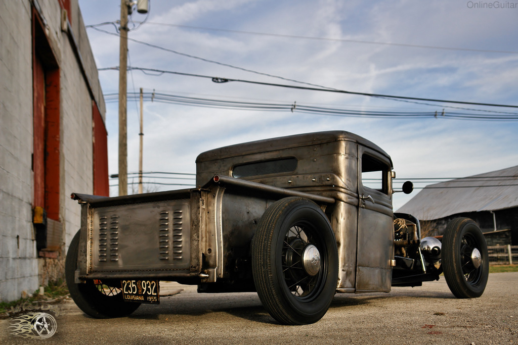 1934 Chopped Ford Pickup, Bare Metal, Flathead | The H.A.M.B.