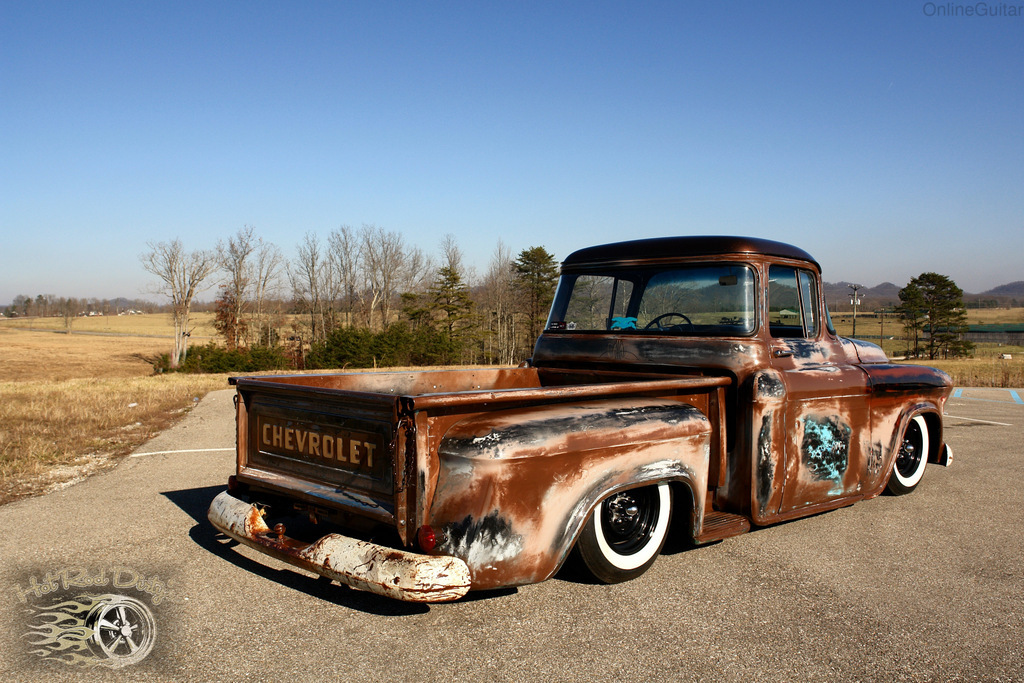 1956 Big Back Glass Chevy Pickup, Slammed on Nova Subframe | The H.A.M.B.