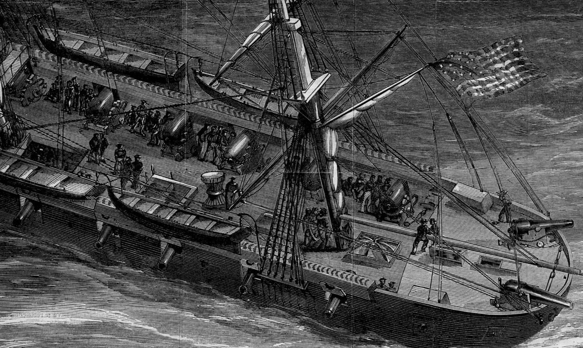 CIVIL WAR UNITED STATES SLOOP OF WAR RICHMOND BLOCKADE DUTY OFF MOBILE