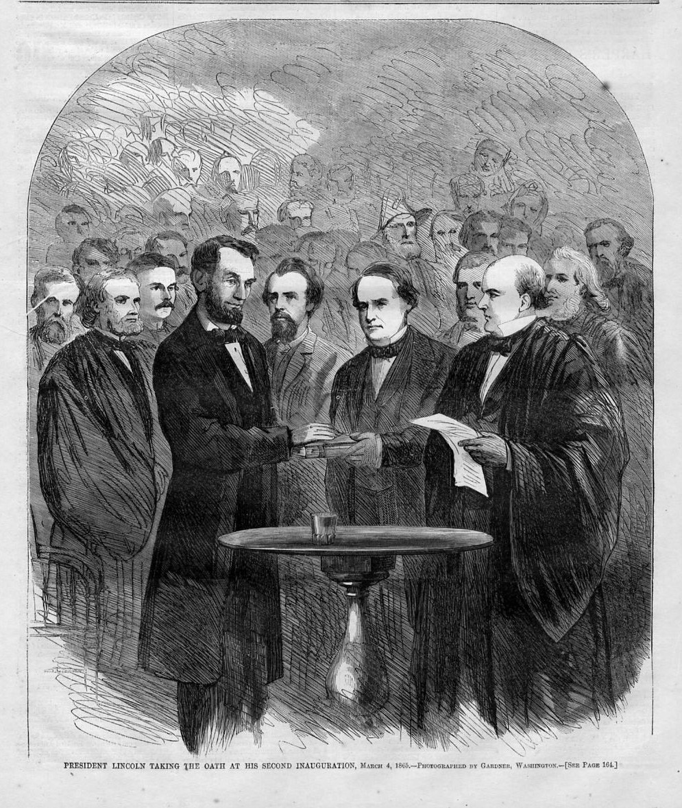 PRESIDENT ABRAHAM LINCOLN TAKING OATH AT SECOND INAUGURATION 1865 HISTORY |  eBay