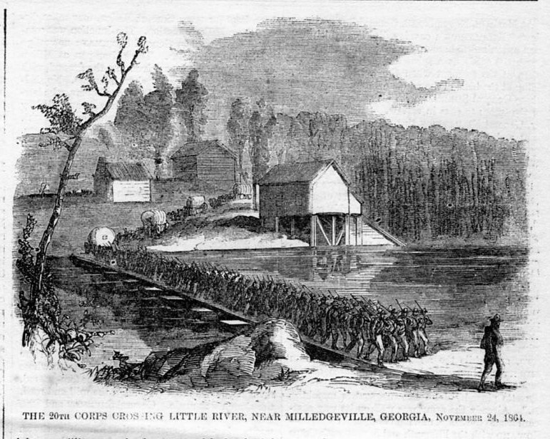 MILLEDGEVILLE GEORGIA GOVERNOR'S MANSION CIVIL WAR ENGRAVING SHERMAN'S ...