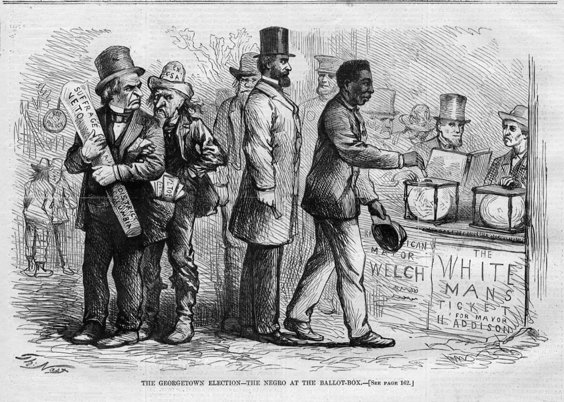 NEGRO VOTING, BALLOT BOX, 1867 GEORGETOWN ELECTION, BLACK AMERICANA ...