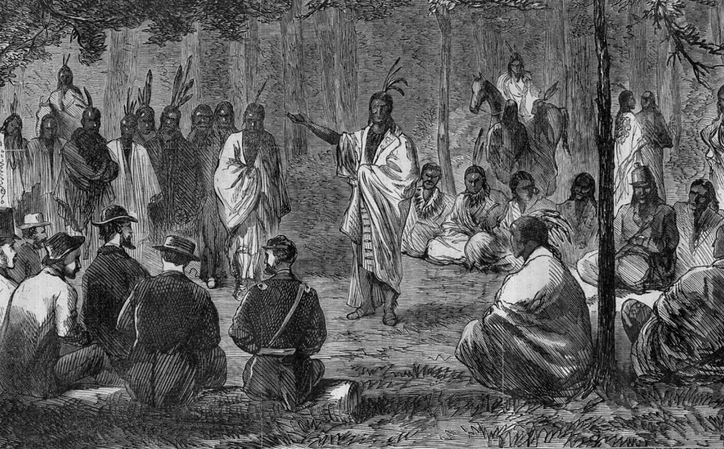 INDIAN PEACE COUNCIL AT MEDICINE CREEK KANSAS LODGE KIOWA AND COMANCHE ...