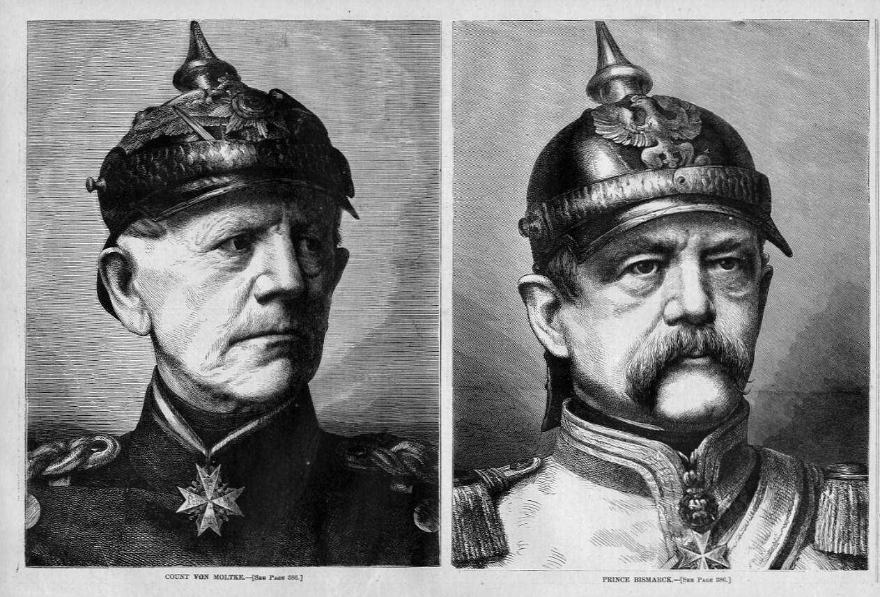 EMPEROR OF GERMANY COUNT VON MOLTKE AND PRINCE BISMARCK 1871 ANTIQUE ...