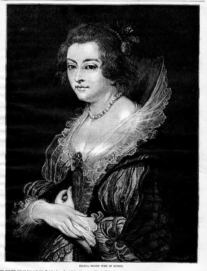 HELENA, SECOND WIFE OF RUBENS, 1877 ANTIQUE ENGRAVING | eBay