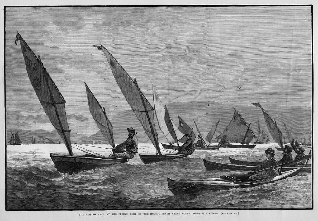 Canoes Sailing Race Hudson River Canoe Club 1885 Kayak on PopScreen