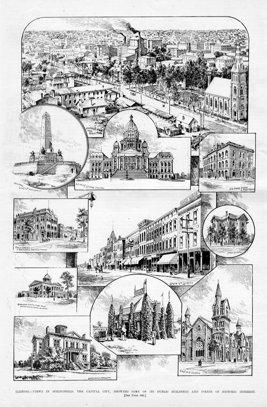 SPRINGFIELD ILLINOIS PUBLIC BUILDINGS AND POINTS OF HISTORIC INTEREST