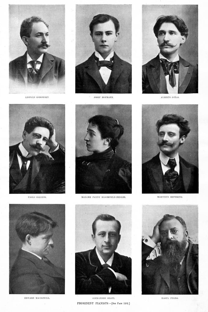 PROMINENT PIANISTS PUGNO GALLICO SILOTI GENEALOGY 1897 HISTORY PIANO