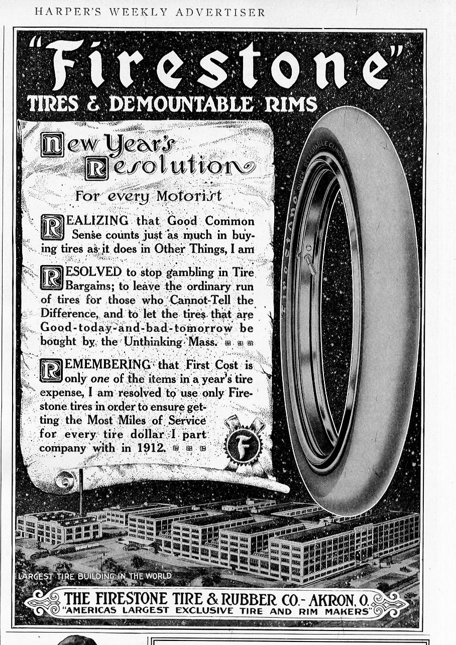 FIRESTONE TIRE AND RUBBER COMPANY AKRON OHIO FIRESTONE FACTORY ...