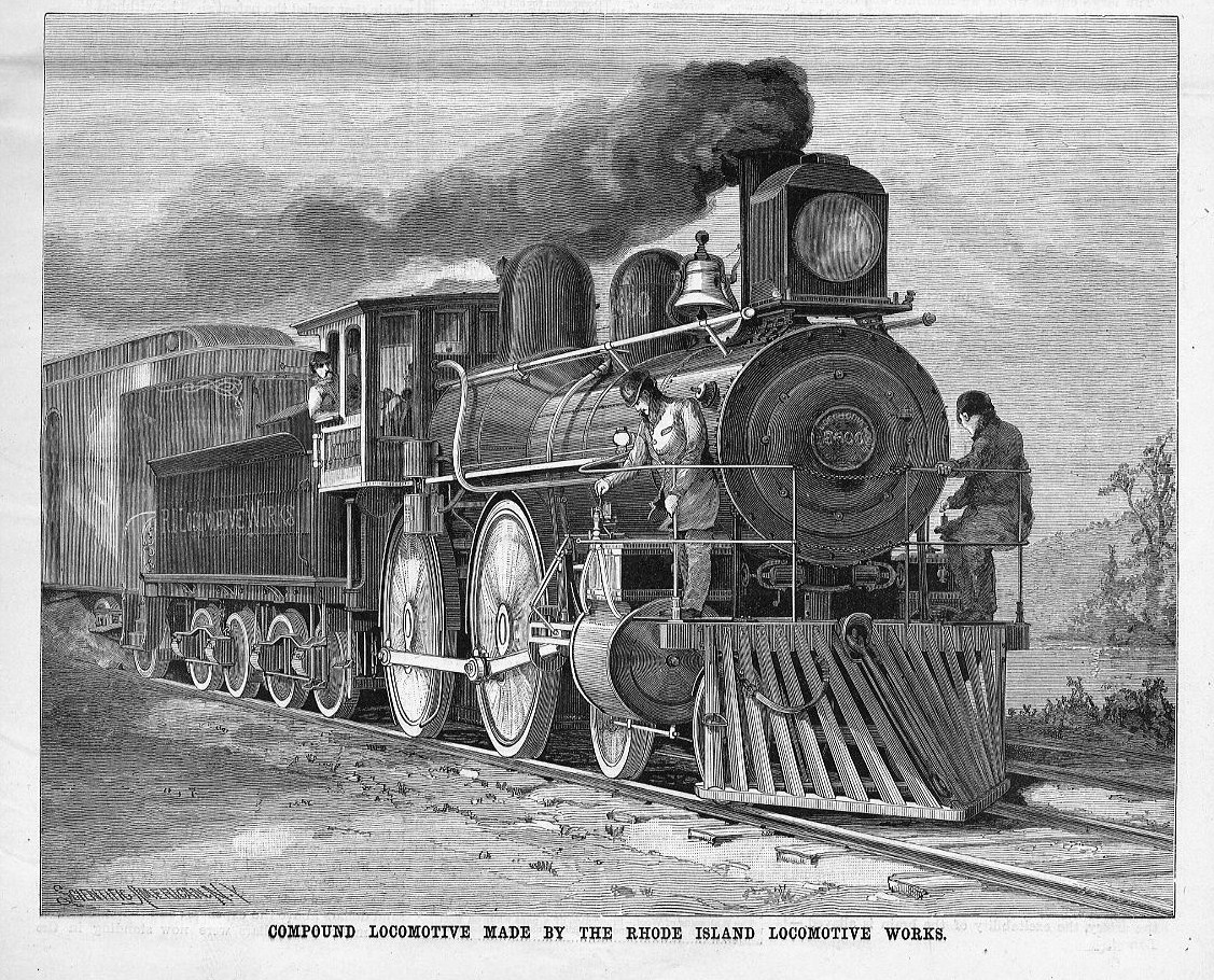 COMPOUND STEAM LOCOMOTIVE MADE BY THE RHODE ISLAND ...